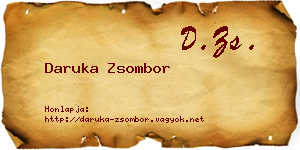 Daruka Zsombor névjegykártya